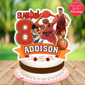 Slam dunk Cake Topper Template Printable Instant Download