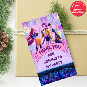 Kpop Demon Hunter Thank You Tag Customizable Template To Print At Home Instant Download