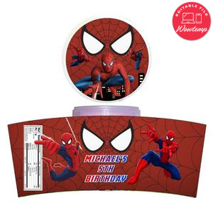 Spiderman Cotton Candy Label Template To Print At Home Instant Download
