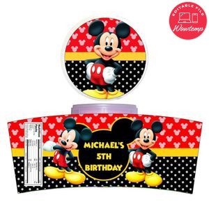 Mickey Mouse Cotton Candy Label Template To Print At Home Instant Download