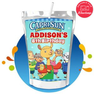 Llama Llama Capri Sun Birthday Labels Digital File Printable Instant Download