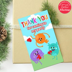 Bumble Nums Thank You Tag Customizable Template To Print At Home Instant Download