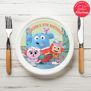 Chico Bon Bon Birthday Plate Template Customizable To Print At Home Instant Download