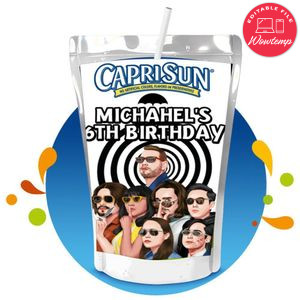 Umbrella Academy Capri Sun Birthday Labels Digital File Printable Instant Download