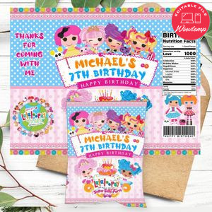 Lalaloopsy Birthday Chip Bag Digital File Printable Instant Download