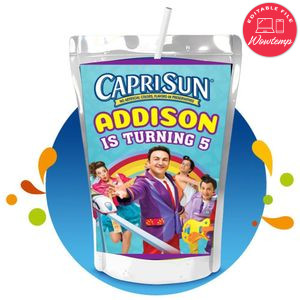 Junior express Capri Sun Birthday Labels Digital File Printable Instant Download