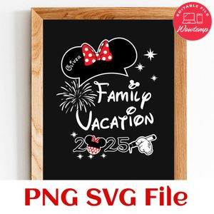 Disney Mickey Mouse Family vacation Customer request PNG file template