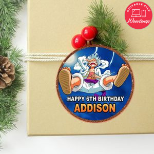 Luffy Gear 5 Circle Sticker Template Customizable To Print At Home Instant Download