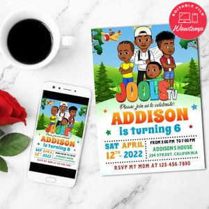 Jools Tv Mobile Invite Customizable Template Instant Download