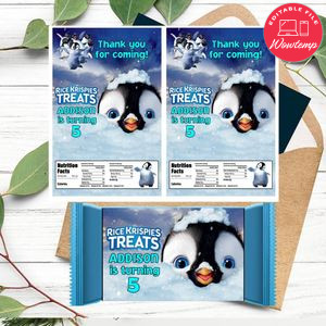 Happy Feet Rice Krispies Treats Template Printable Instant Download