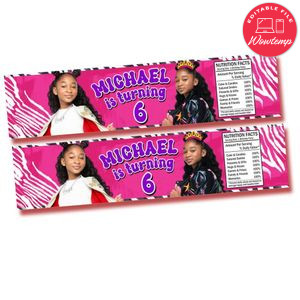 That Girl Lay Lay Birthday Water Bottle Label Template to Print at Home Instant Download