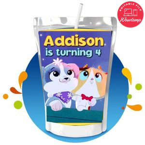 Rhyme time town Capri Sun Birthday Labels Digital File Printable Instant Download