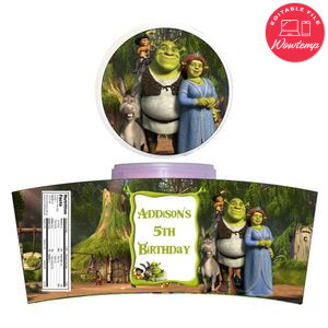 Shrek Cotton Candy Label Template To Print At Home Instant Download