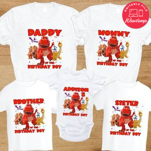Little Dino School Family Birthday Party T-Shirt