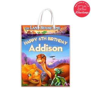 Land Before Time Gift Bag Label Template Printable Instant Download