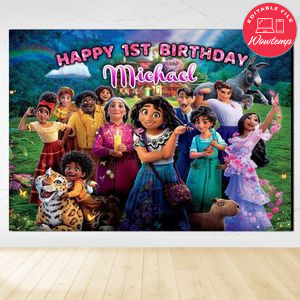 Encanto Birthday Backdrop Digital File Template Instant Download