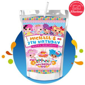 Lalaloopsy Capri Sun Birthday Labels Digital File Printable Instant Download