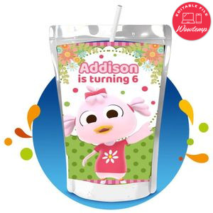 Patita lulu Capri Sun Birthday Labels Digital File Printable Instant Download