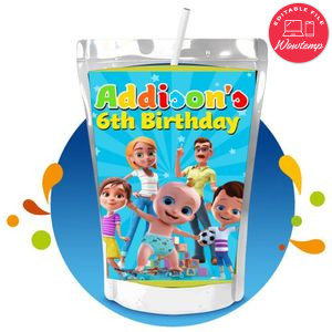 LooLoo Kids a Capri Sun Birthday Labels Digital File Printable Instant Download