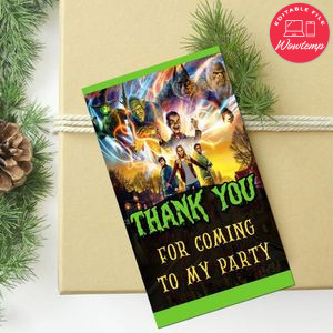 Goosebumps Thank You Tag Customizable Template To Print At Home Instant Download