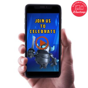 Mini pekka Birthday Video Invitation Digital Template Customizable Instant Download