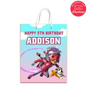 Rocketeer Gift Bag Label Template Printable Instant Download