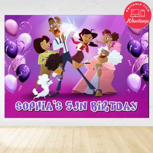 The proud family Birthday Backdrop Digital File Template Instant Download