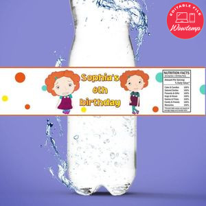 Nina needs to go Birthday Water Bottle Label Template to Print at Home Instant Download