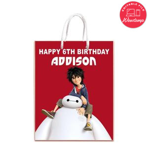 Big Hero 6 Gift Bag Label Template Printable Instant Download