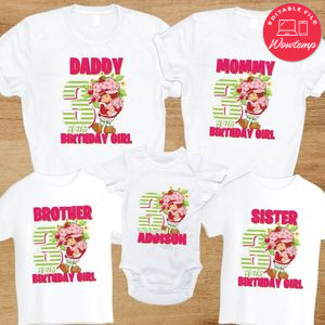 Strawberry Shortcake Family Birthday Party T-Shirt