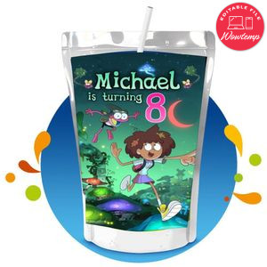 Amphibia Capri Sun Birthday Labels Digital File Printable Instant Download