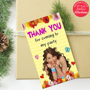 Floricienta Thank You Tag Customizable Template To Print At Home Instant Download