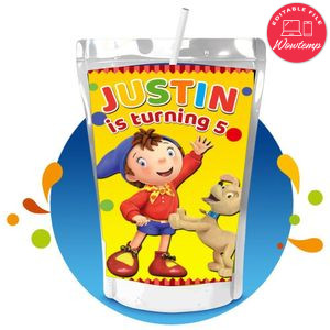 Noddy Capri Sun Birthday Labels Digital File Printable Instant Download