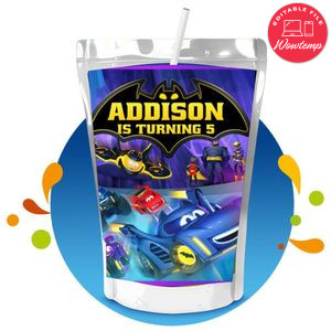 Batwheels Capri Sun Birthday Labels Digital File Printable Instant Download