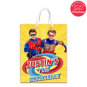Henry Danger Gift Bag Label Template Printable Instant Download
