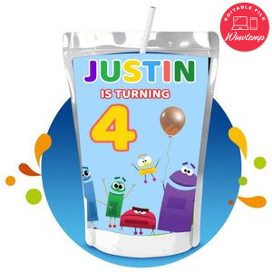 Storybots Capri Sun Birthday Labels Digital File Printable Instant Download