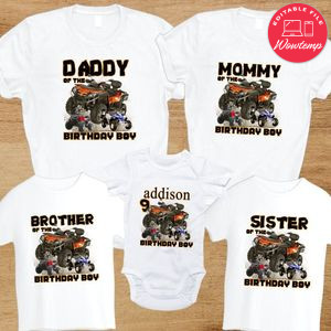 Four wheeler Family Birthday Party T-Shirt