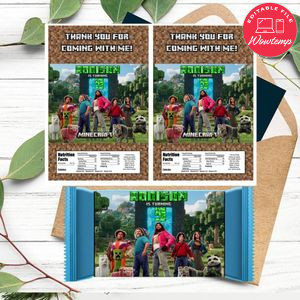 Minecraft Movie Rice Krispies Treats Printable Instant Download