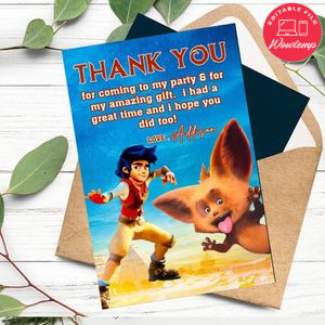 Zak & Wowo Thank You Card Customizable Template To Print At Home Instant Download