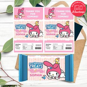 Melody Rice Krispies Treats Template Printable Instant Download