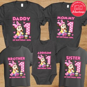 Disney baby minnie Birthday Party Customer request PNG file template