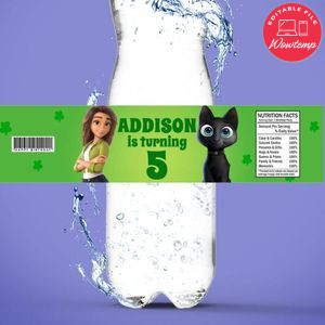 Sam Greenfield Luck Birthday Water Bottle Label Template to Print at Home Instant Download