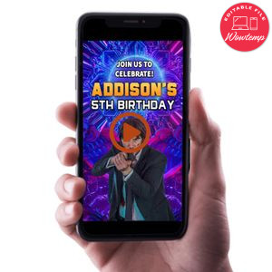 John wick Birthday Video Invitation Digital Template Customizable Instant Download