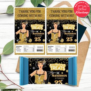 Flapper Rice Krispies Treats Template Printable Instant Download