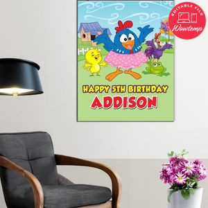 Gallina Pintadita Birthday Poster Digital File Printable Instant Download