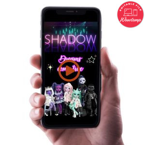 Shadow High Birthday Video Invitation Digital Template Customizable Instant Download