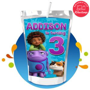 Boov Capri Sun Birthday Labels Digital File Printable Instant Download