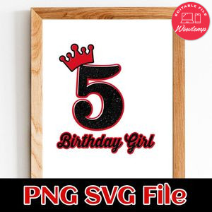 Crown Birthday Customer request PNG file template
