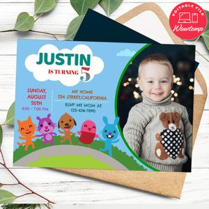 Sago Mini Invitation Customizable Template to Print at Home Instant Download