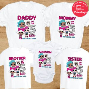 LOL Surprise Dolls Girl Family Birthday Party PNG file template